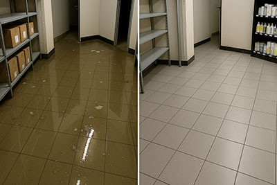 Inondation d’un local commercial après un refoulement d’égout à Nice